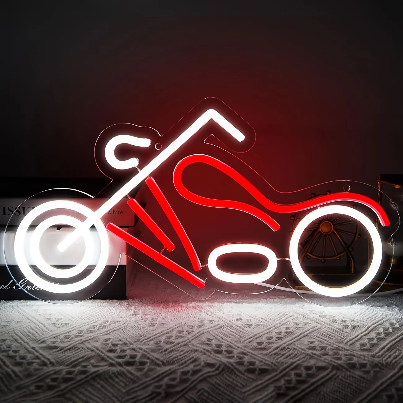 

Motorcycle Neon Sign Logo Decoration USB Powered Car LED Light Logo Wall Mounted Decoration Light Or Garage Decoration Sign