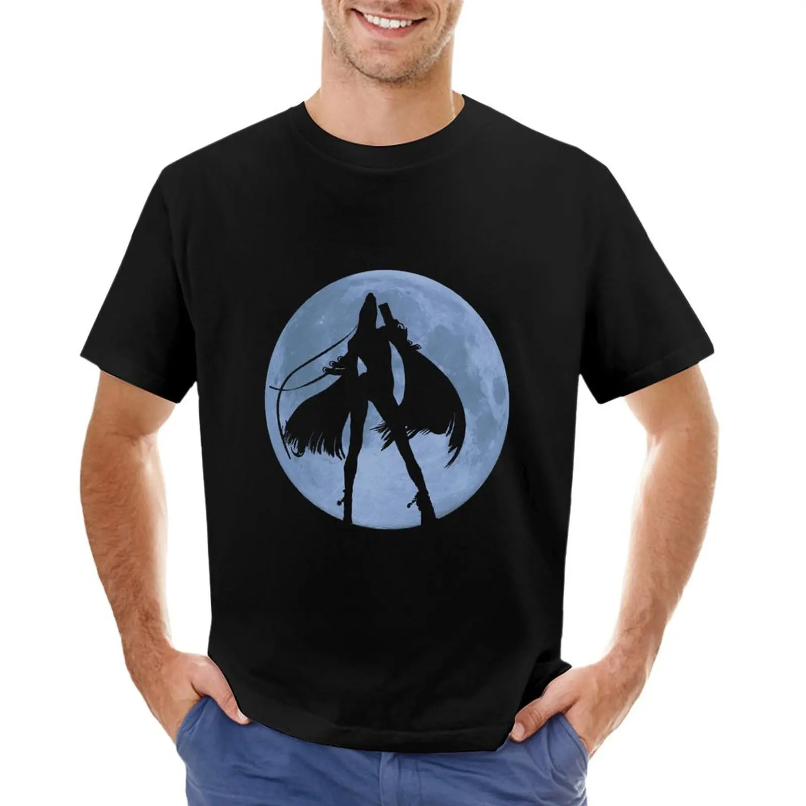 Bayonetta Moon T-Shirt summer clothes graphic t shirts blacks summer top mens t shirt graphic