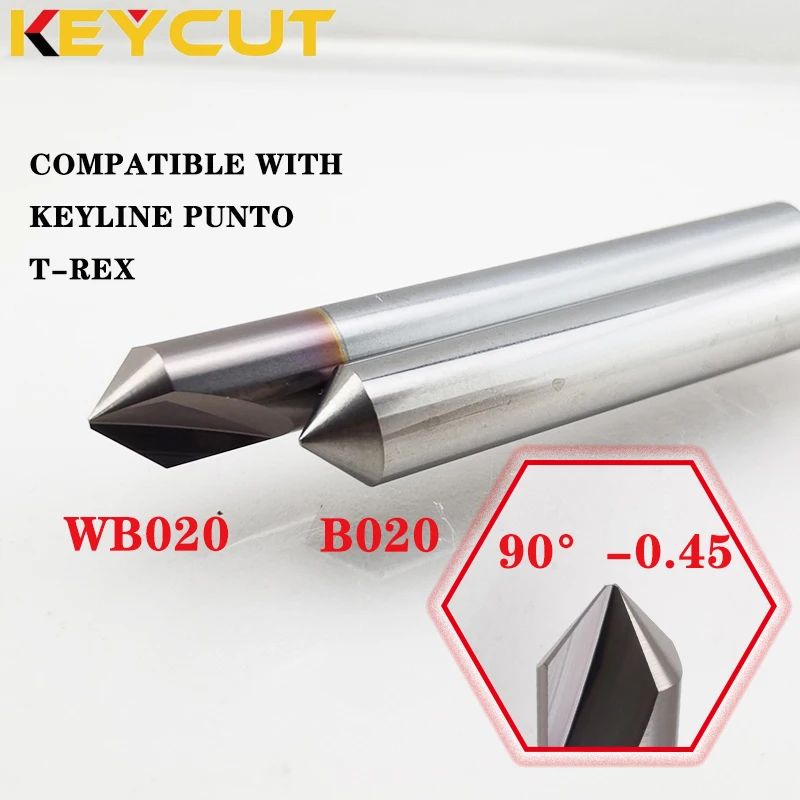 KEYLINE Milling Cutter HB020 90° P-0.45 and Tracer B020 Fits KEYLINE PUNTO T-REX 303 Aftermarket Locksmith Tools