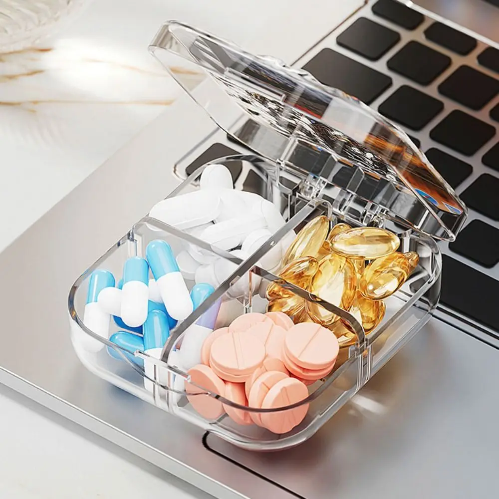 

Portable 4/6 Grid Jewelry Storage Box Transparent Mini Packaging Box Sealed Water Ripple Jewelry Organizer Earrings
