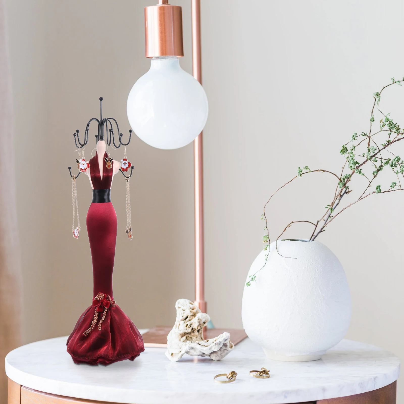 

Iron Art Rotatable Jewelry Stand Organizer Display Holder Tarnish Resistant Scratch Proof Jewelry Rack Necklace Bracelets