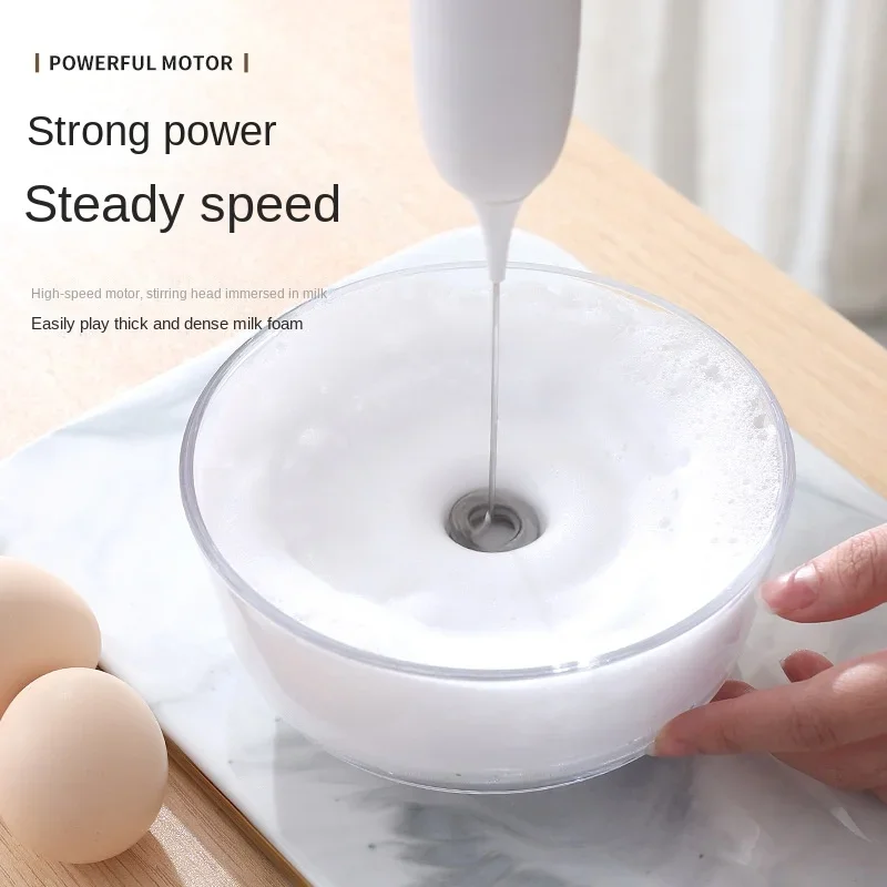 Electric Milk Frother Kitchen Drink Foamer Mixer Stirrer Coffee Cappuccino Creamer Whisk Frothy Blend Egg Beater