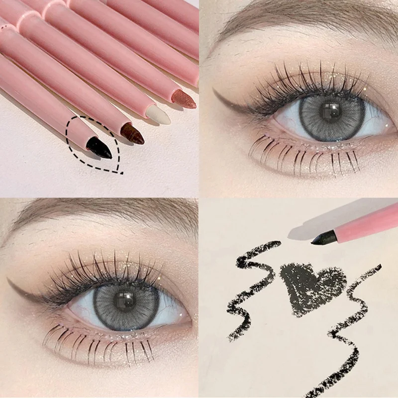 Schwarz Rot Eyeliner Bleistift Wasserdicht langlebige Glatte Nicht-wisch Einfach Zu Farbe Matte Eyelienr Gel Stift Augen make-up Kosmetik