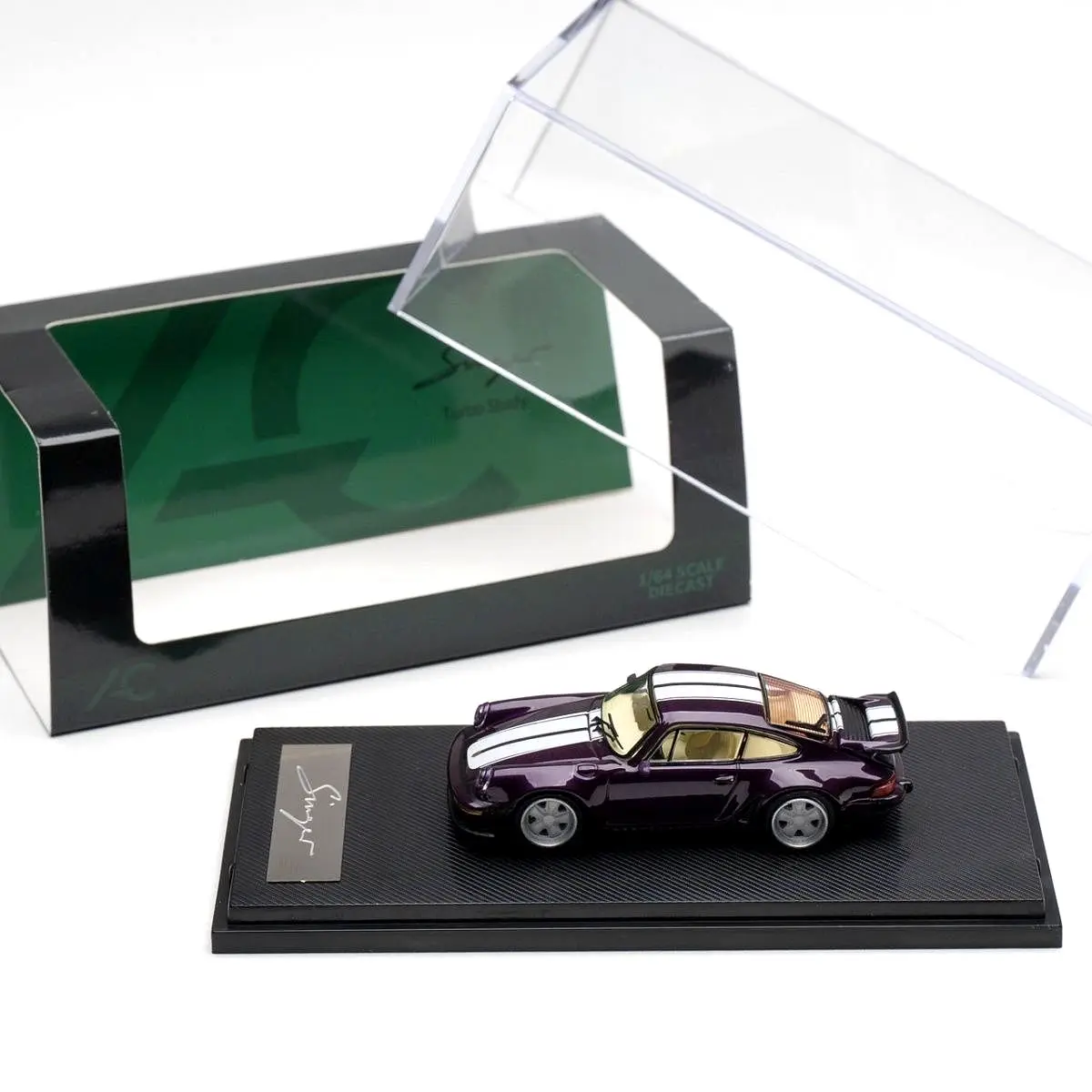 AC x RM 1/64 Singer Turbo Study 930 Pearl Purple Alloy car model set