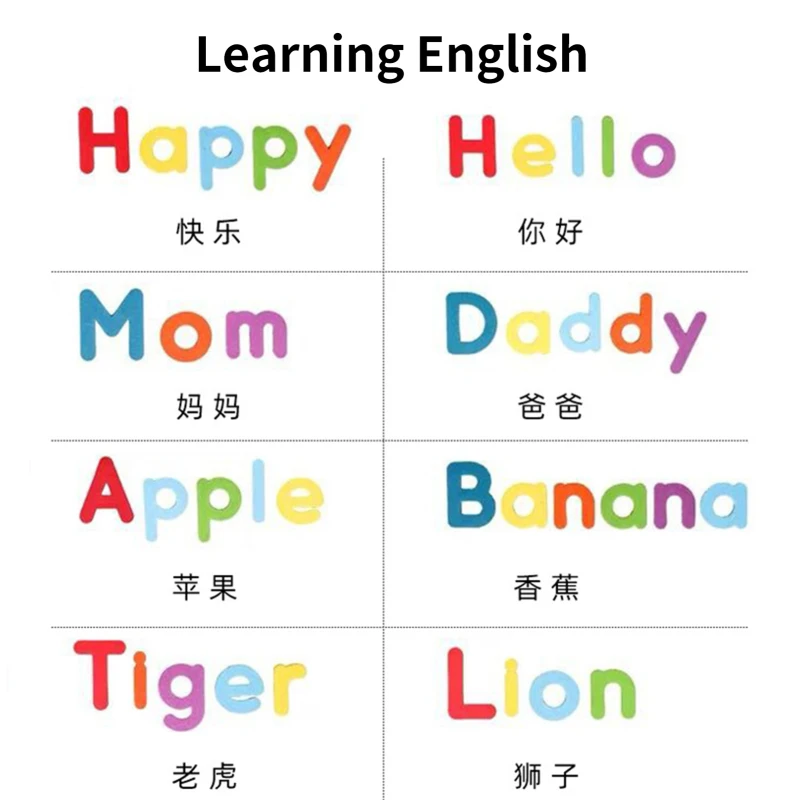 مجموعة الحروف المغناطيسية لعبة مغناطيس الأبجدية 238 قطعة ABC رغوة كبيرة مزدوجة الجانب لوحة مغناطيسية لوحة القلم ممحاة مع صندوق تخزين #3