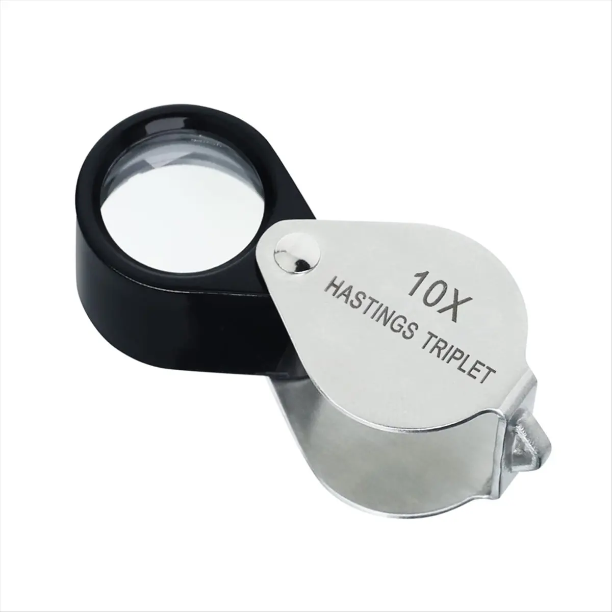 A56K Hastings Triplet Loupe 10X Jeweler'S Loupe with 16mm Triplet Lens Foldable Tiny Loupe Magnifier Gemstone Magnifying Tool