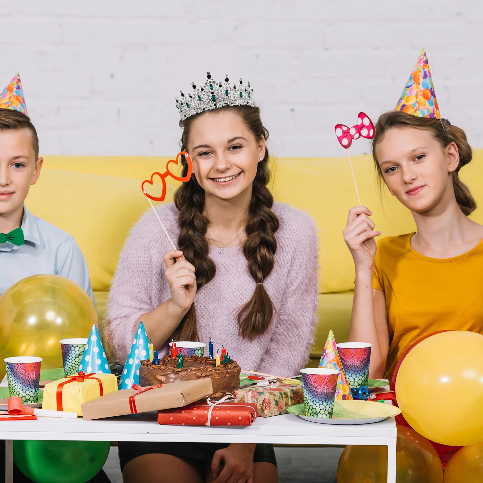 

Waterfall Rhinestone Crown Headpiece Princess Tiara For Women Adult Bridal Wedding Party Birthday Prom Hair