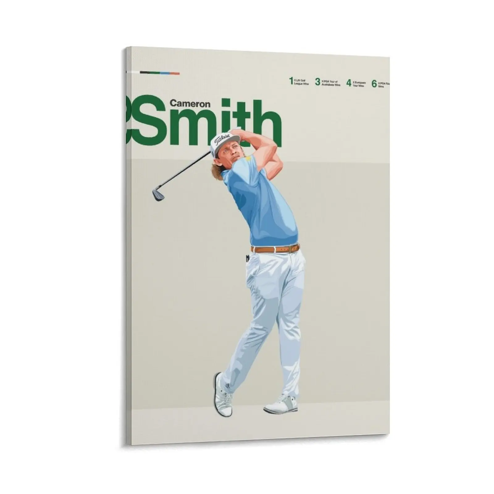 Cameron Smith Print – Minimalist Golf Wall Art Canvas Painting decor Decoration home Posters on the wall aesthetic room