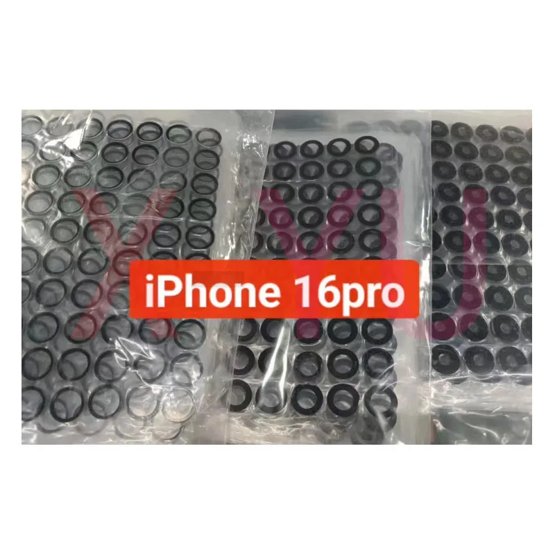 10PCS For Iphone 16 Plus Pro Max Rear Back Camera Glass Lens Cover With Ahesive Sticker Replacement Parts