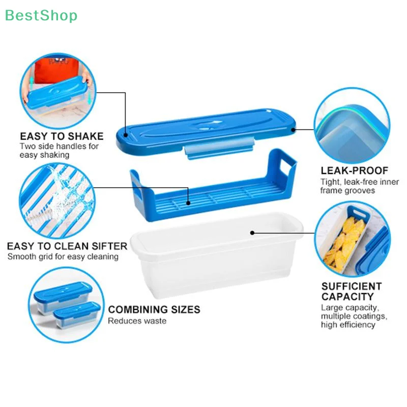 ♥♥♥Nested Batter Bowl Set For Fried Chicken,Fried Fish,Onion Rings,Mixing Bowl With Lid With Mixing Tray