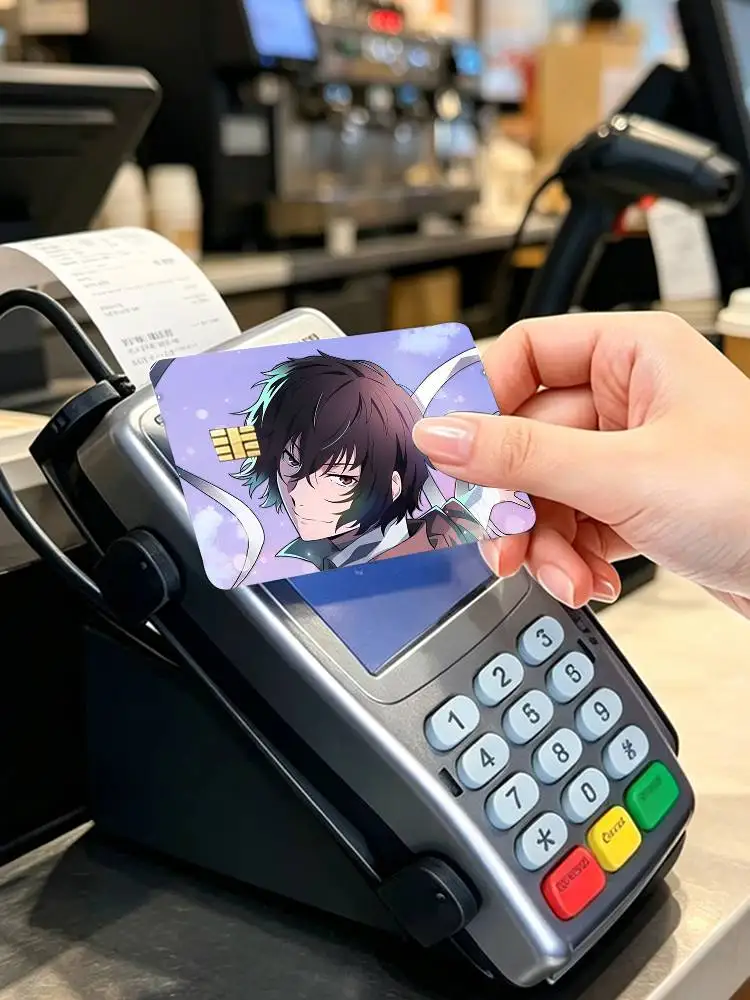 Dark Aesthetic D-Dazai Osamu  4pcs 1Set Card Stickers Small Waterproof Chip 4PCS Card Sticker Anti-Scratch