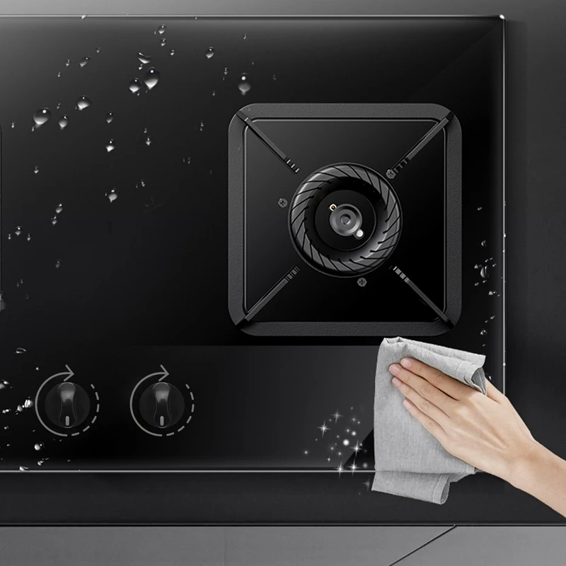 Estufa de Gas de plástico para cocina, perilla giratoria de Control de horno, color negro, 5 unidades