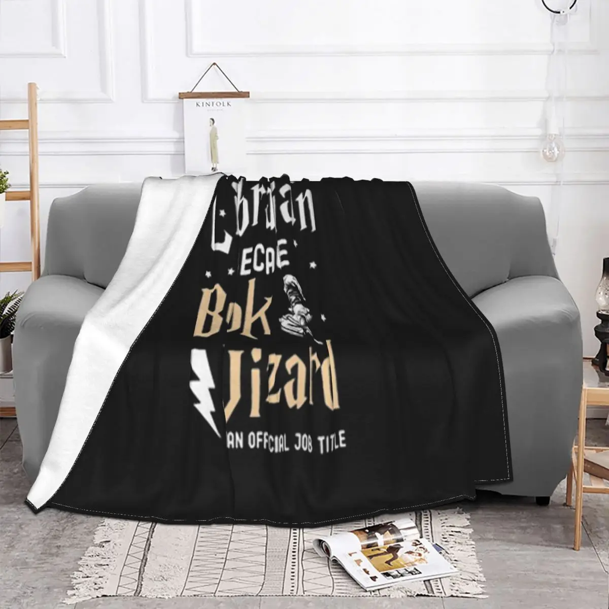 Librarian Because Book Wizard Isnt An Official Job Title Best Selling Great Quality Party Throw Blanket