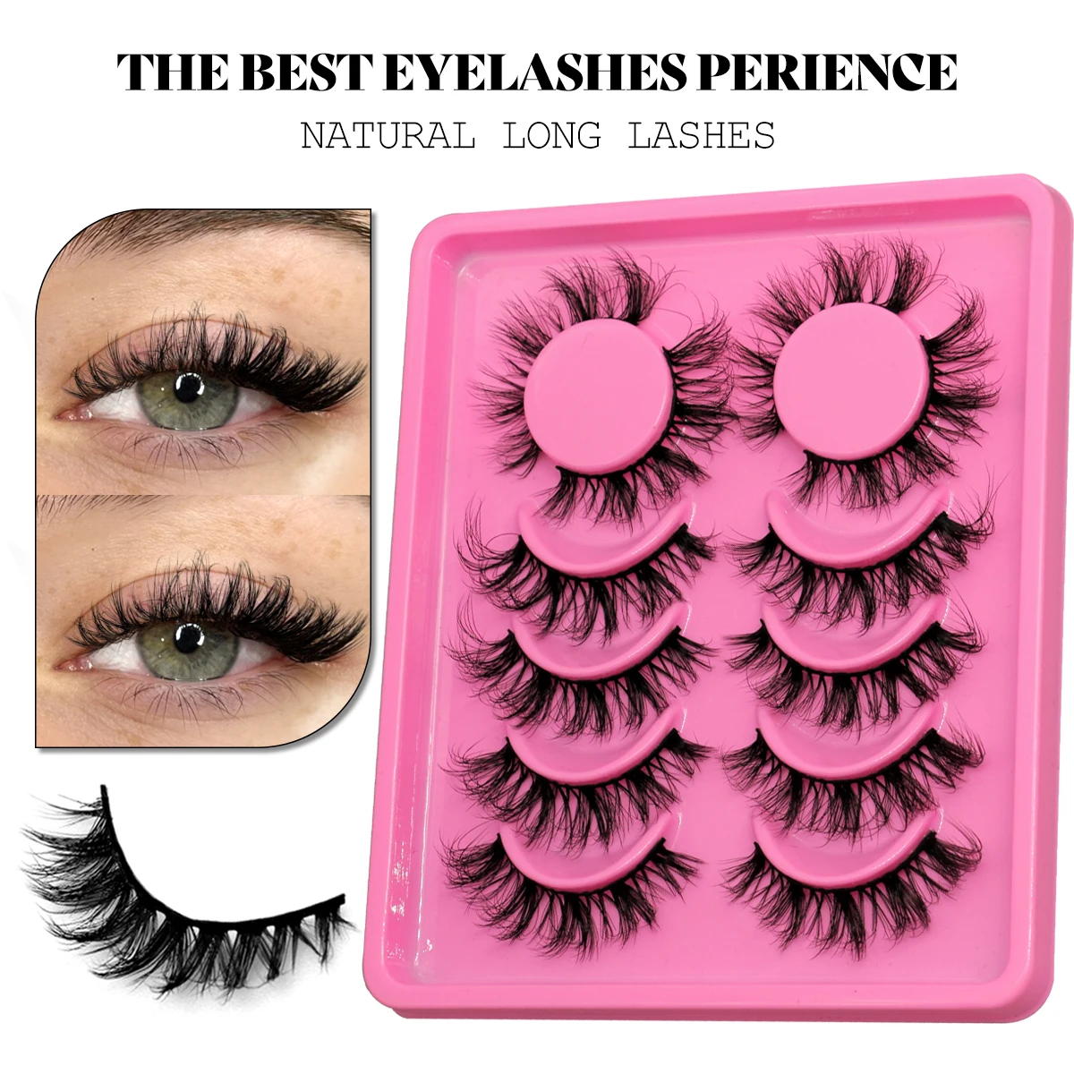 Groinneya-ナチュラルまつげ,ふわふわボリューム,3Dフェイクミンク,つけまつげ,DIYまつげエクステ,メイクアップツール