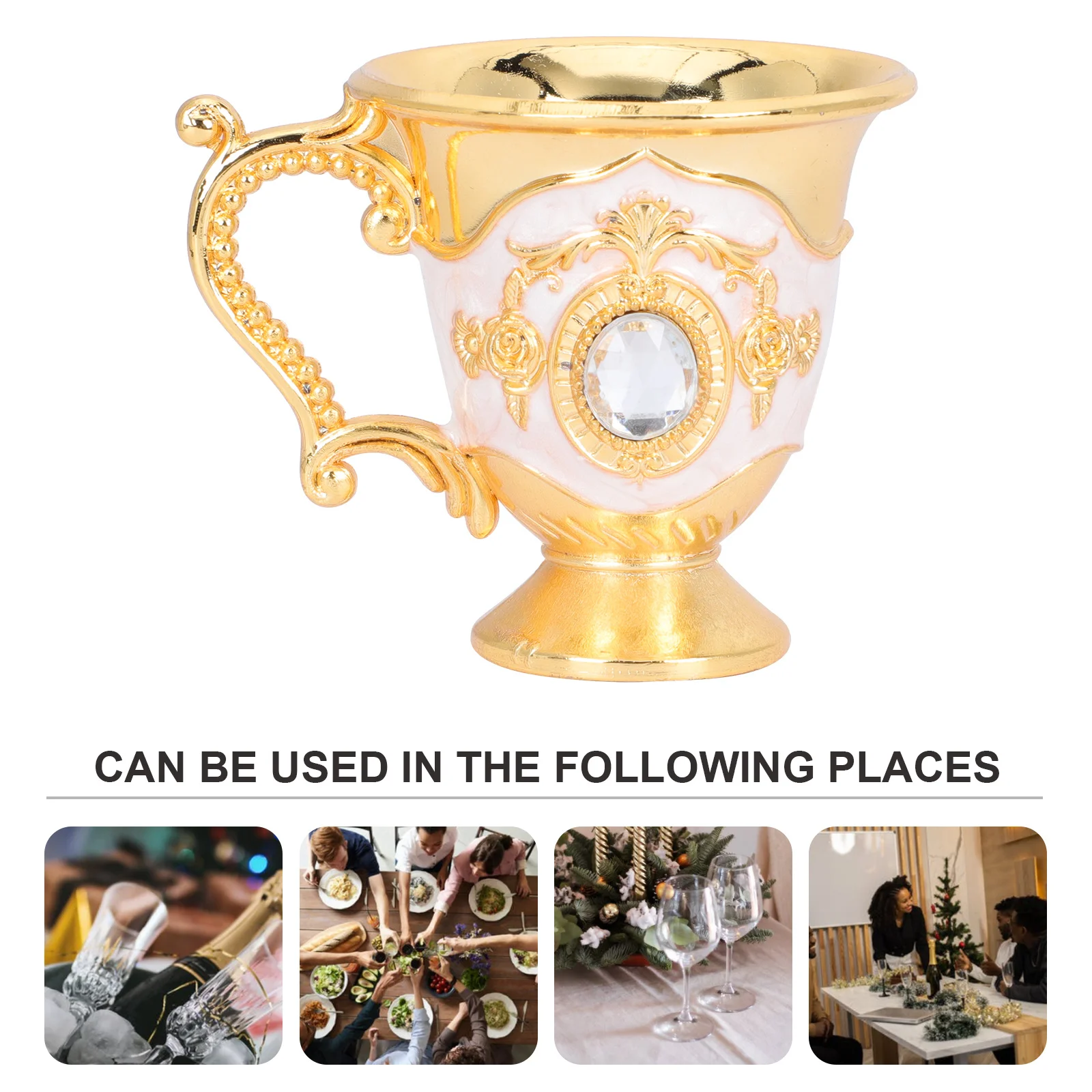 

European Style Wine Cup Retro Vintage Cocktail Metal Collection Table Decor Party Toast Glass Retro Style Wine Cup