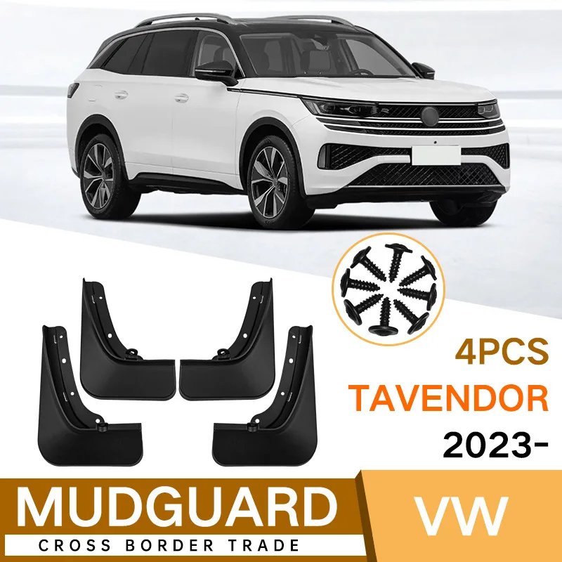 For Volkswagen Tavendor 2023 black car mudguard Reduce dust Resist tire dirt car accessories tools