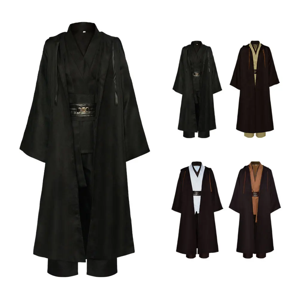 

Stage Performance Cosplay Costume Jedi Knight Robe Suit Men Outfit Role Play Samurai Halloween Carnival Party Clothing
