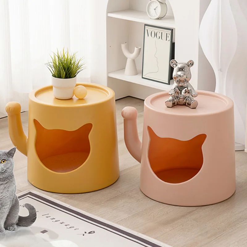 Cute side few cat nest bedside table modern simple small multi-functional