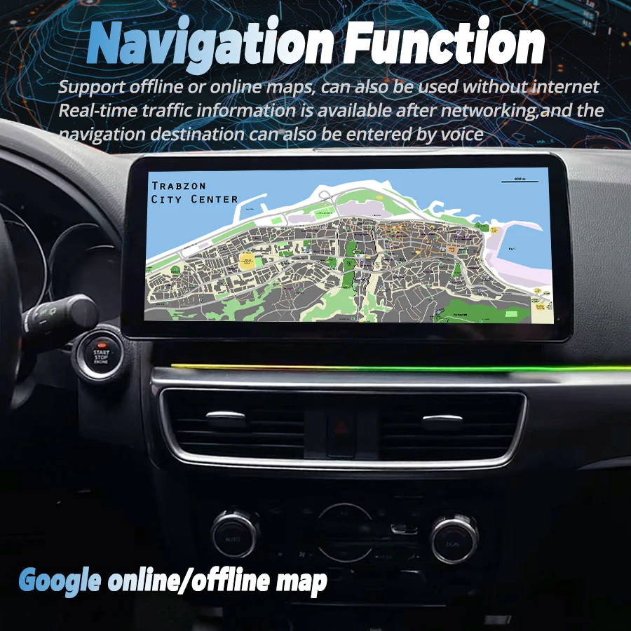 12.3 Inch For Mazda CX-5 CX5 2012 2013 2014 2015 Wireless Carplay Android 14 Auto Car Radio Multimedia Player GPS Navigation 4G