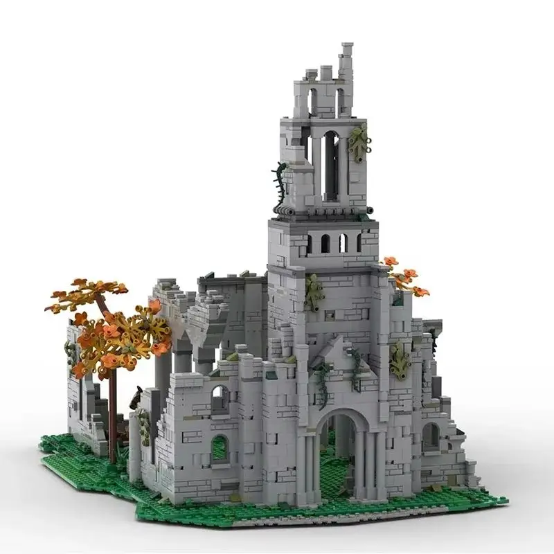 MOC The Medieval Church Of Elleh Building Blocks Set Castle Architecture Cathedral House Bricks Toy Education Birthday Xmas Gift