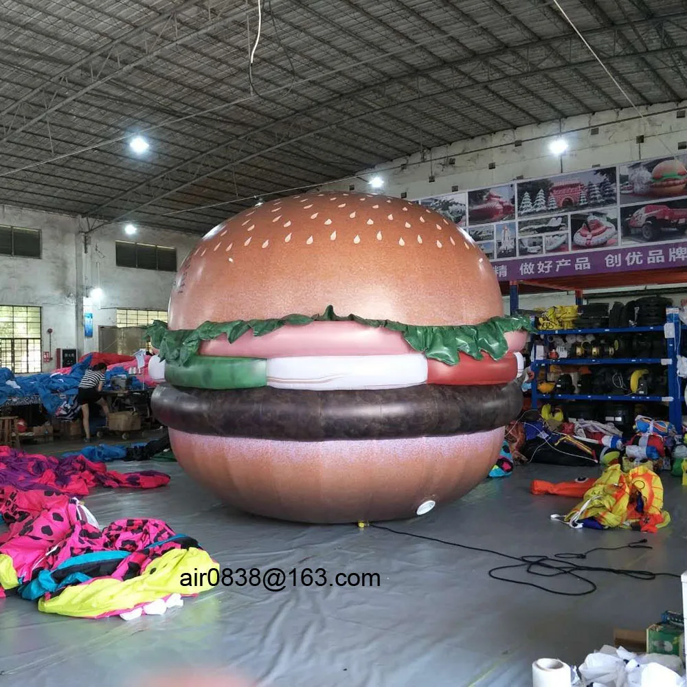 

2024 Hot Sale Outdoor Decoration Giant Inflatable Hamburger Inflatable Food Models Advertising Burger Hog Dogs For Burger Shop