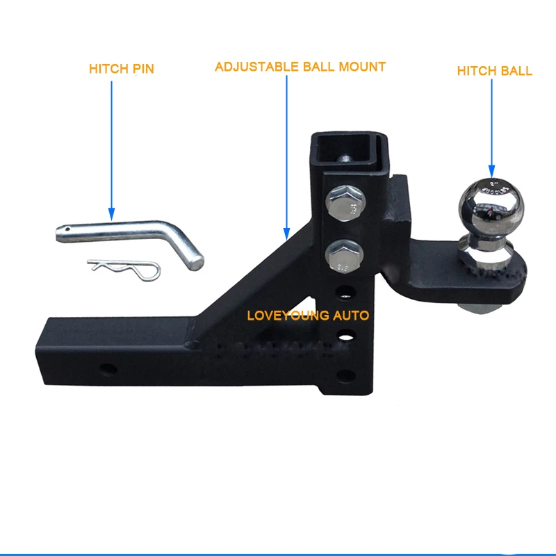 Steel  Heavy Duty Adjustable Ball Mount With 2