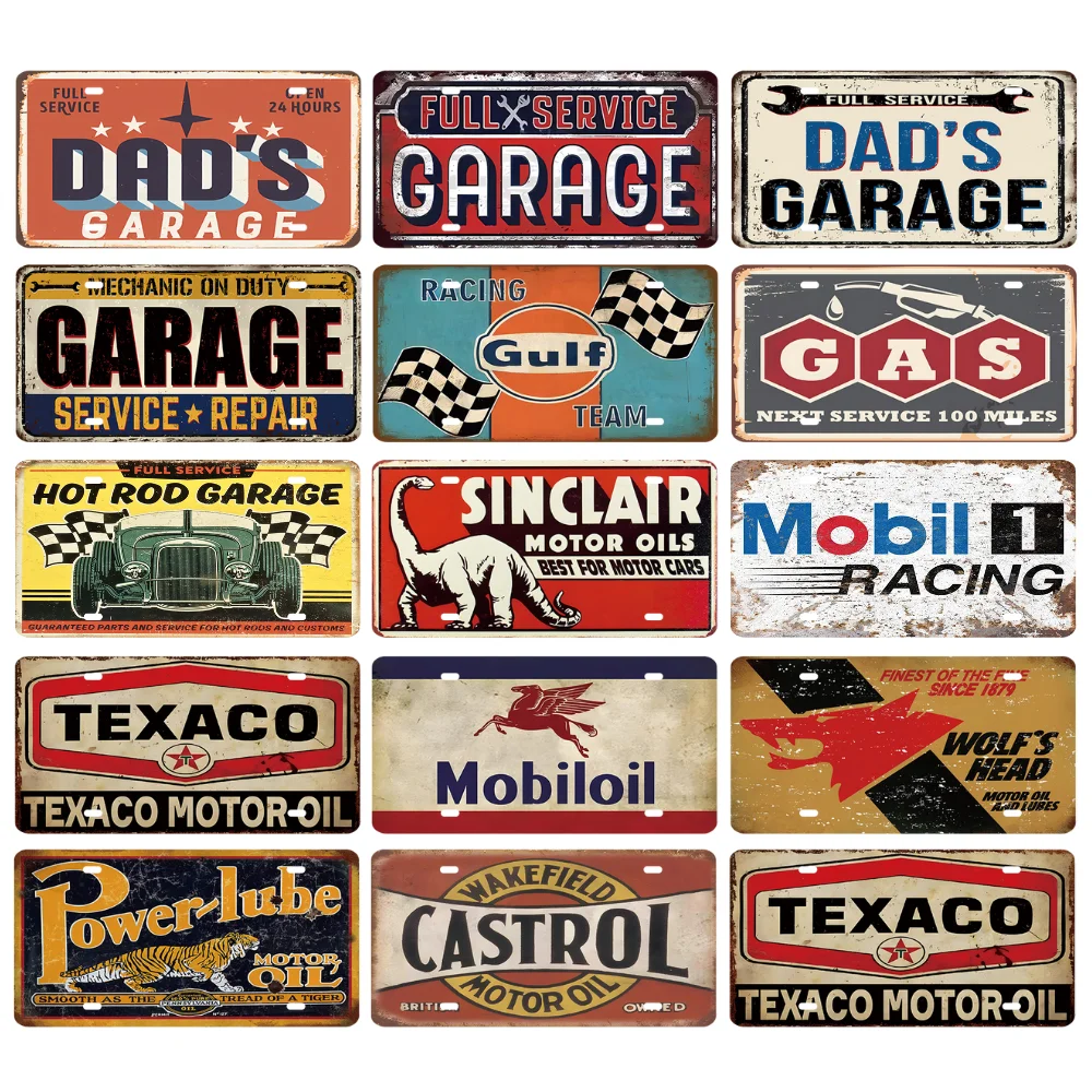 Vintage Retro Motoröl Gas Metall Blechschild Rustikale Deko Wandkunst Poster Lustige Eisenmalerei für Zuhause Bar Pub Café Garage