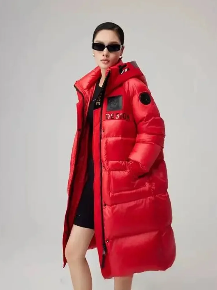 Winter Female Puffer Coats Jackets for Women 2024 Windproof Thick Warm Outerwears Letter Prints Trend High Street Down Jacket