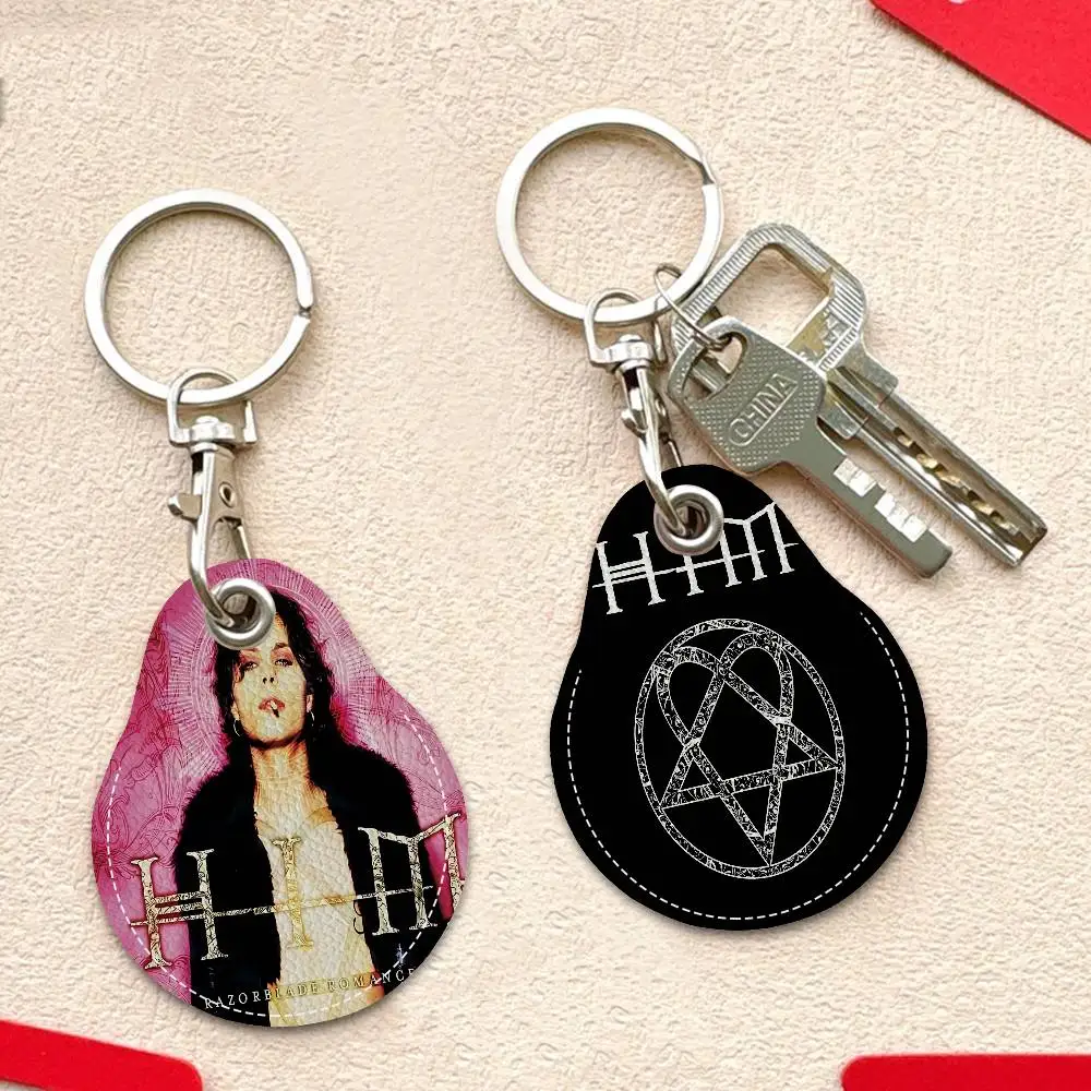 

Rock H-HIM Band New Key Holder PU Leather Key Pouch Slim Housekeeper Key Access Entrance Guard Card Protecter Holder