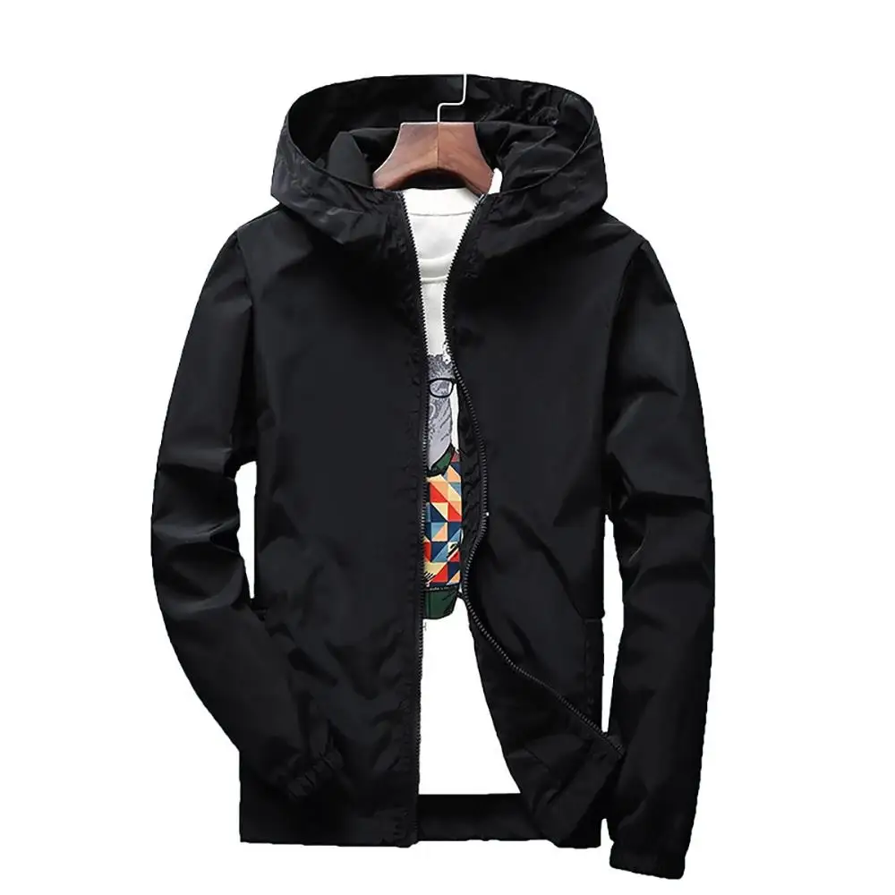 2024 Spring And Autumn Male New Fashion Casual Windbreaker Hooded Zipper Coats Warm Parkas Jackets For Men Trend Streetwear Tops