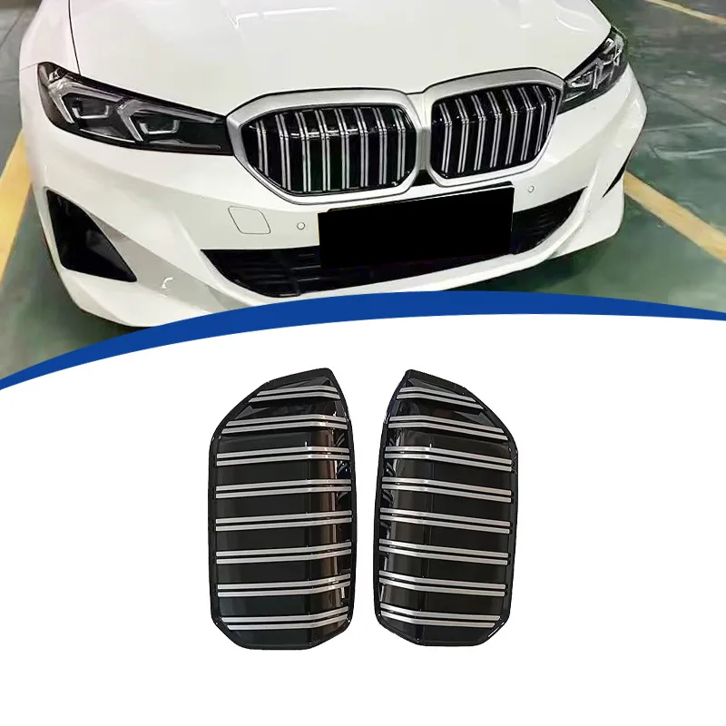 

For BMW I3 G28BEV xDrive 35L 2025 Car Front Kidney Bumper Grilles Black/Sliver Racing Sporty Grill Modified Accessories Paste
