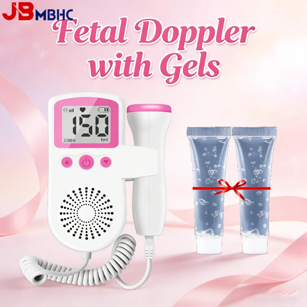 Monitor e gel Doppler Fetal da frequência cardíaca, Detector sadio fetal do bebê da gravidez, exposição da curva do LCD, nenhuma radiação