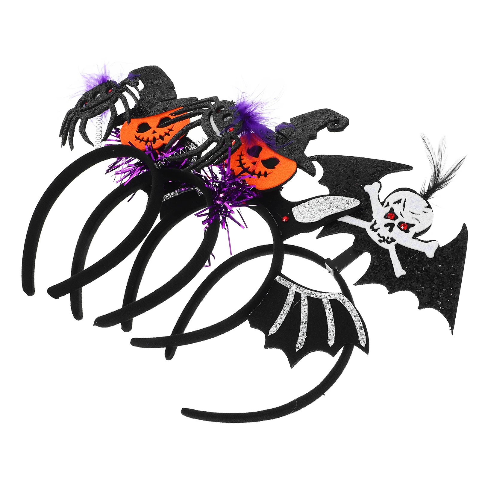 

4pcs Halloween Animal Headdress Cotton Headb s for Women Girls Hair Accessories Festival Costume Prop Party Hat