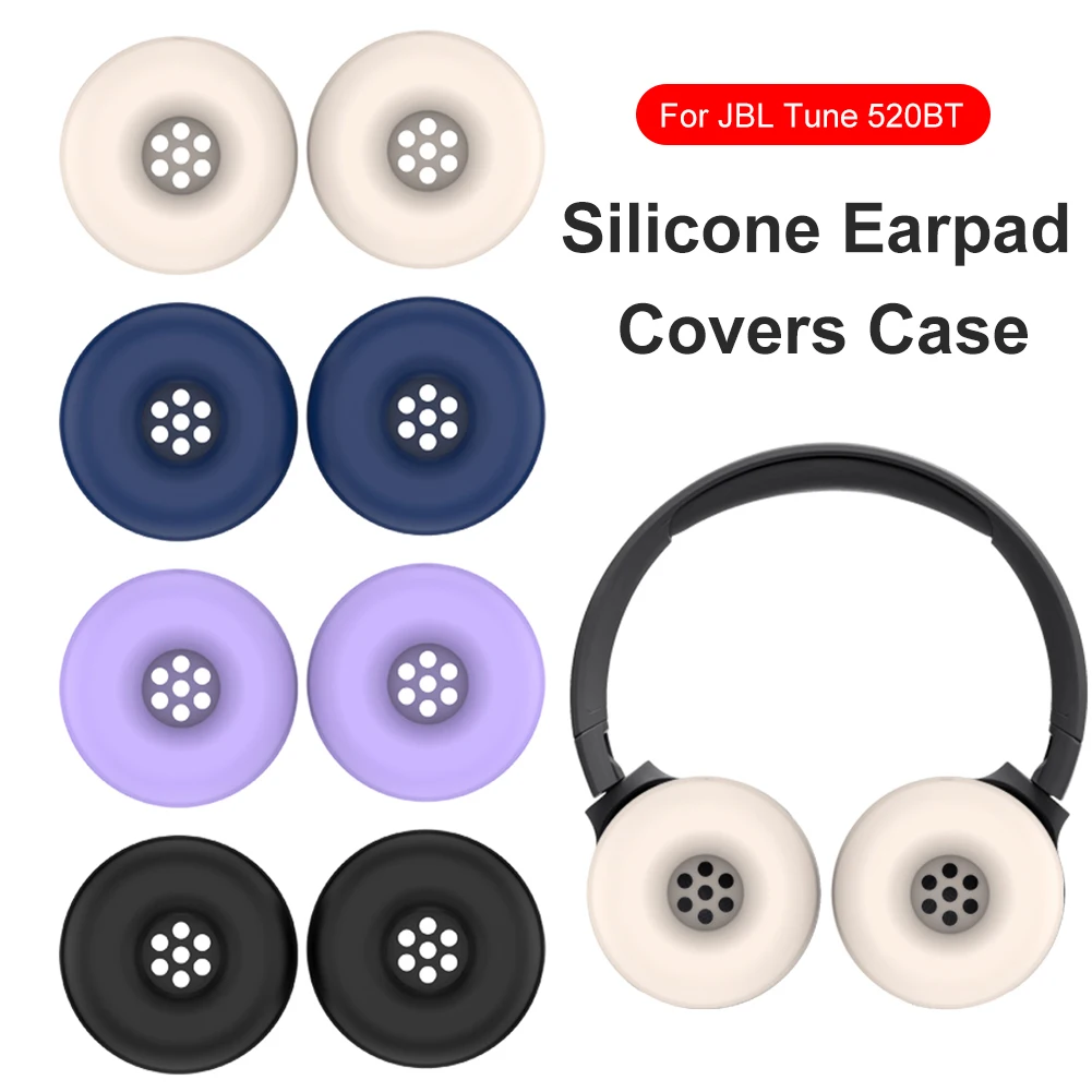 Silicone Earpad Covers Case for JBL Tune 520BT Headphones Ear Pads Cushions Waterproof Anti-Scratch Ear Pads Cover Protector