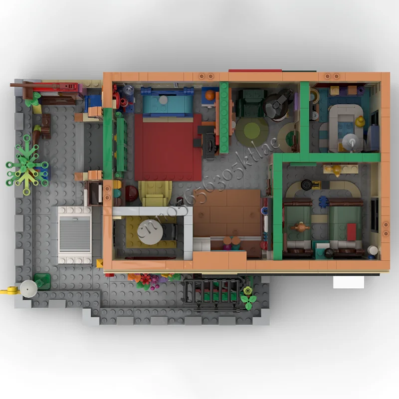 Moc 1481 pçs um dois três suíte de gergelim diy edifício arquitetura bloco modelo exibição brinquedo crianças montagem aniversário presentes natal