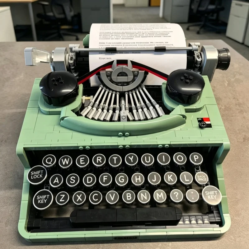 

2079 Pieces of Briks Ideas typewriter adult building block set collection retro model toys children's Christmas gifts