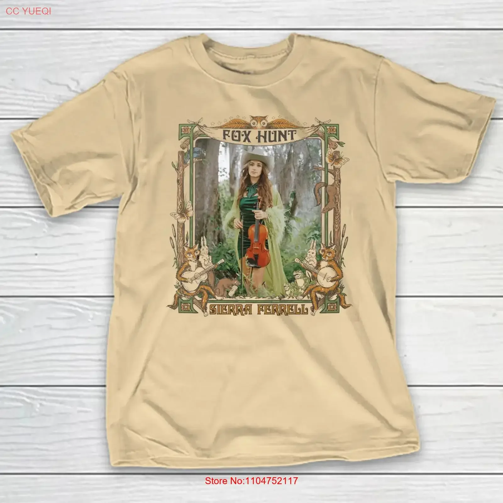 Sierra Ferrell Fox Hunt Sand Color cotton T Shirt S 5XL vintage Washed Breathable Stylish designer clothes Slightly Versatile
