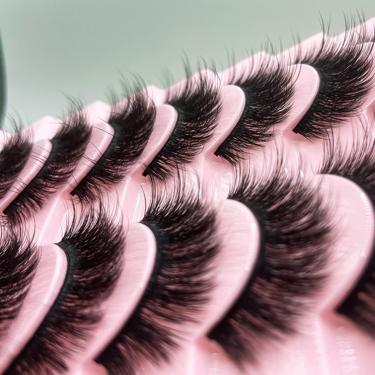 5/7/10 ペア 3D ロシアまつげ再利用可能なふわふわつけまつげエクステンション大曲線ドラマチックなボリュームアイメイク用