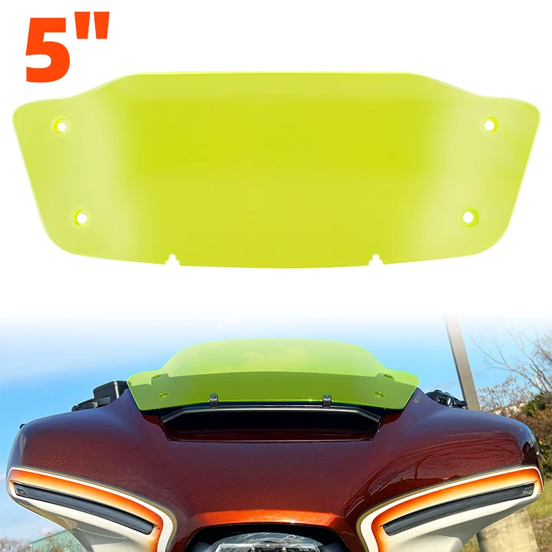 

5inch Windscreen Fairing Front WindScreen Windshield Wind Deflector For Harley CVO Street Glide 23-24 FLHXSE FLHX Street Sliding