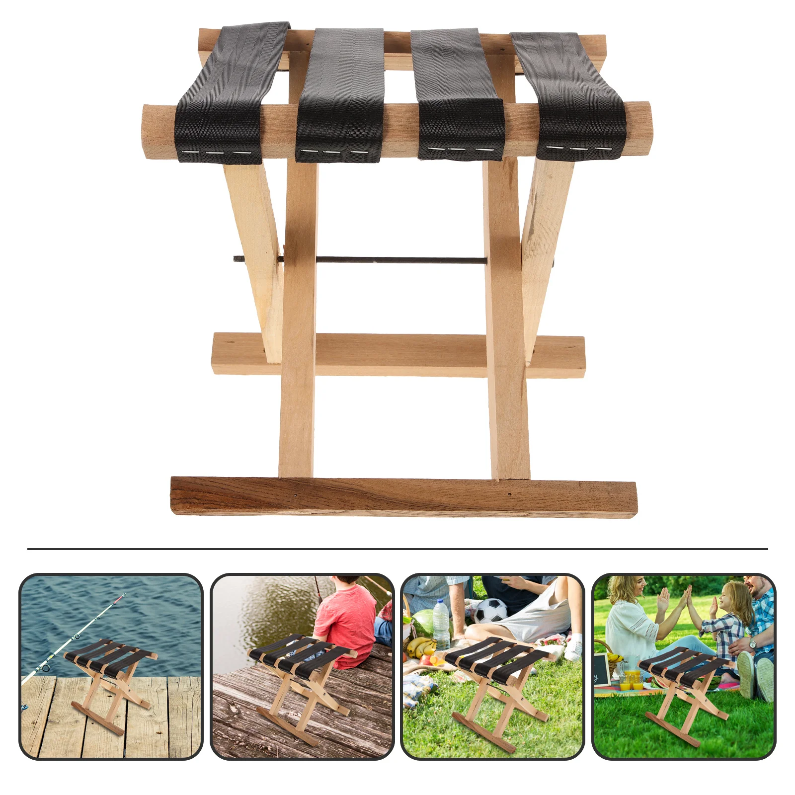 

Foldable Portable Camping Stool Lightweight Folding Chair Small Stool for Outdoor Hiking Fishing Fishing Chair