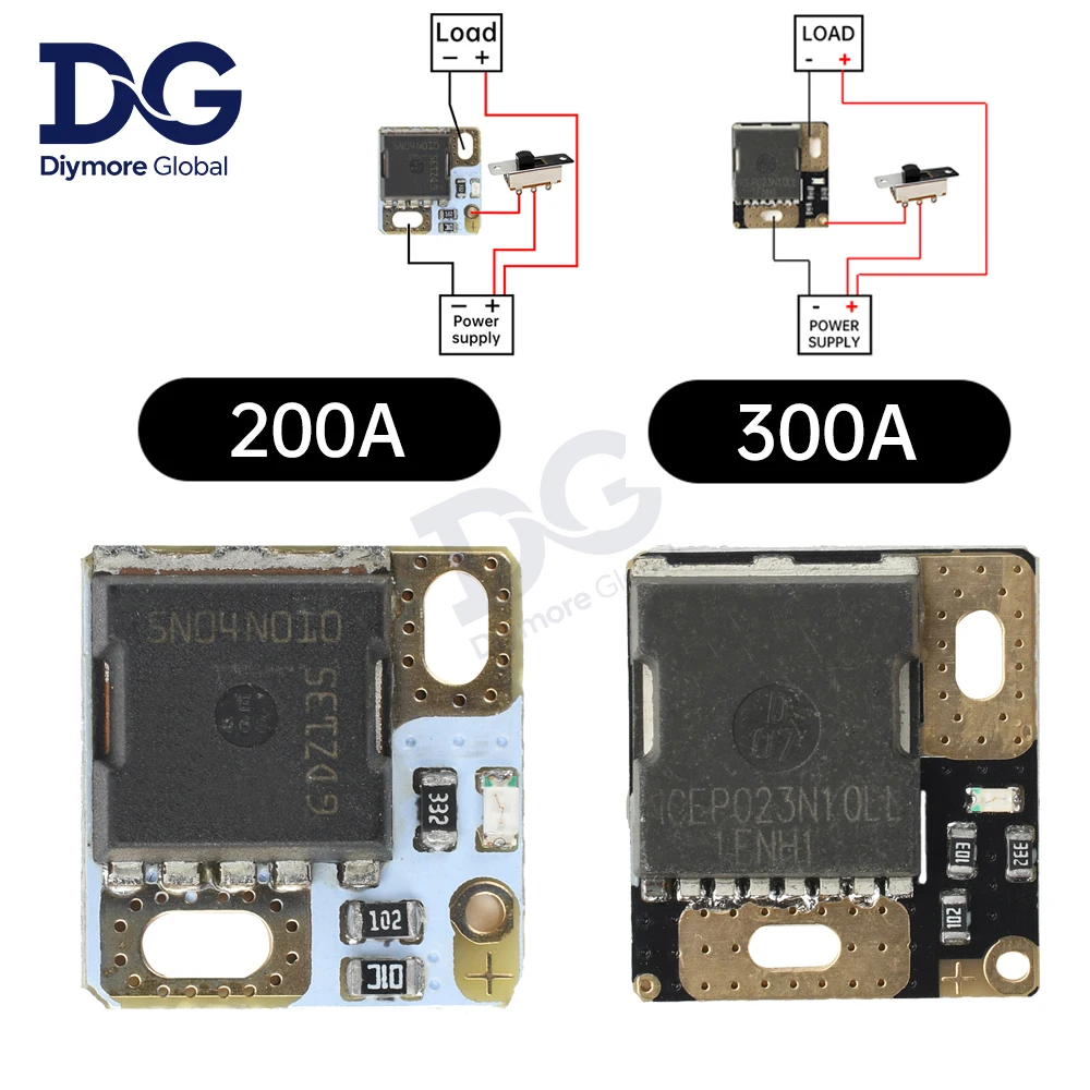 1/3/5 peças 200a/300a mini interruptor de gatilho mos de alta potência módulo de driver tubo de efeito interruptor de regulação pwm componentes do painel de controle