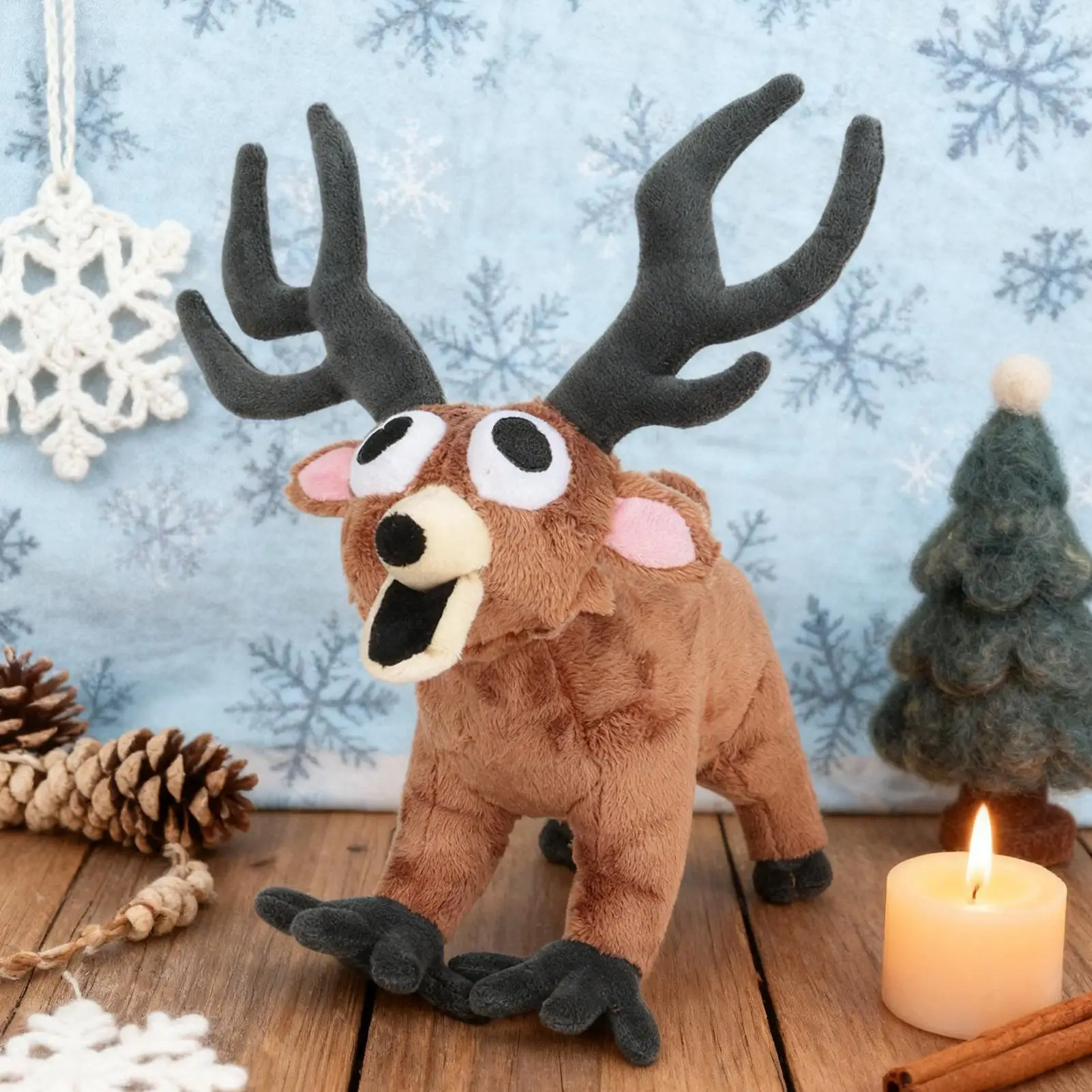 2026년 신제품 99 Nights In The Forest 플러시 게임 귀여운 서있는 엘크 인형 아이 팬들을 위한 생일 선물 장난감 크리스마스 선물