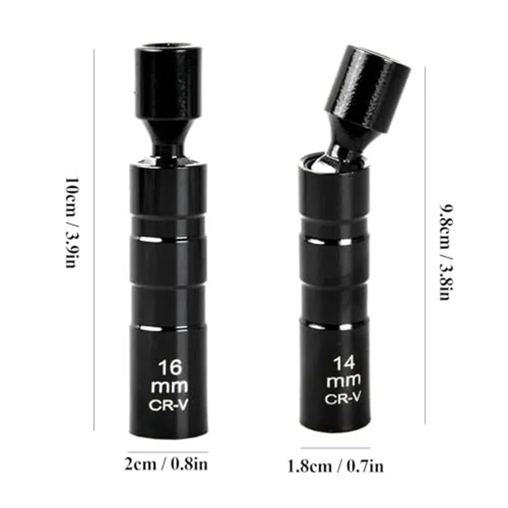 2 шт., 14/16 мм, 3/8 дюйма, адаптер для искрового ключа, набор разъемов для экстрактора искры для N54 N55 N63 E90, инструмент для ремонта автомобиля