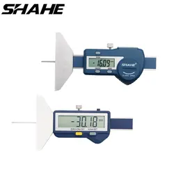 Shahe-Tire Tread Medidor de Profundidade, Metal Rod, LCD pneu, Digital Profundidade Gauge, pinça, ferramenta de medição, pneu de carro, 0-25, 0-50mm
