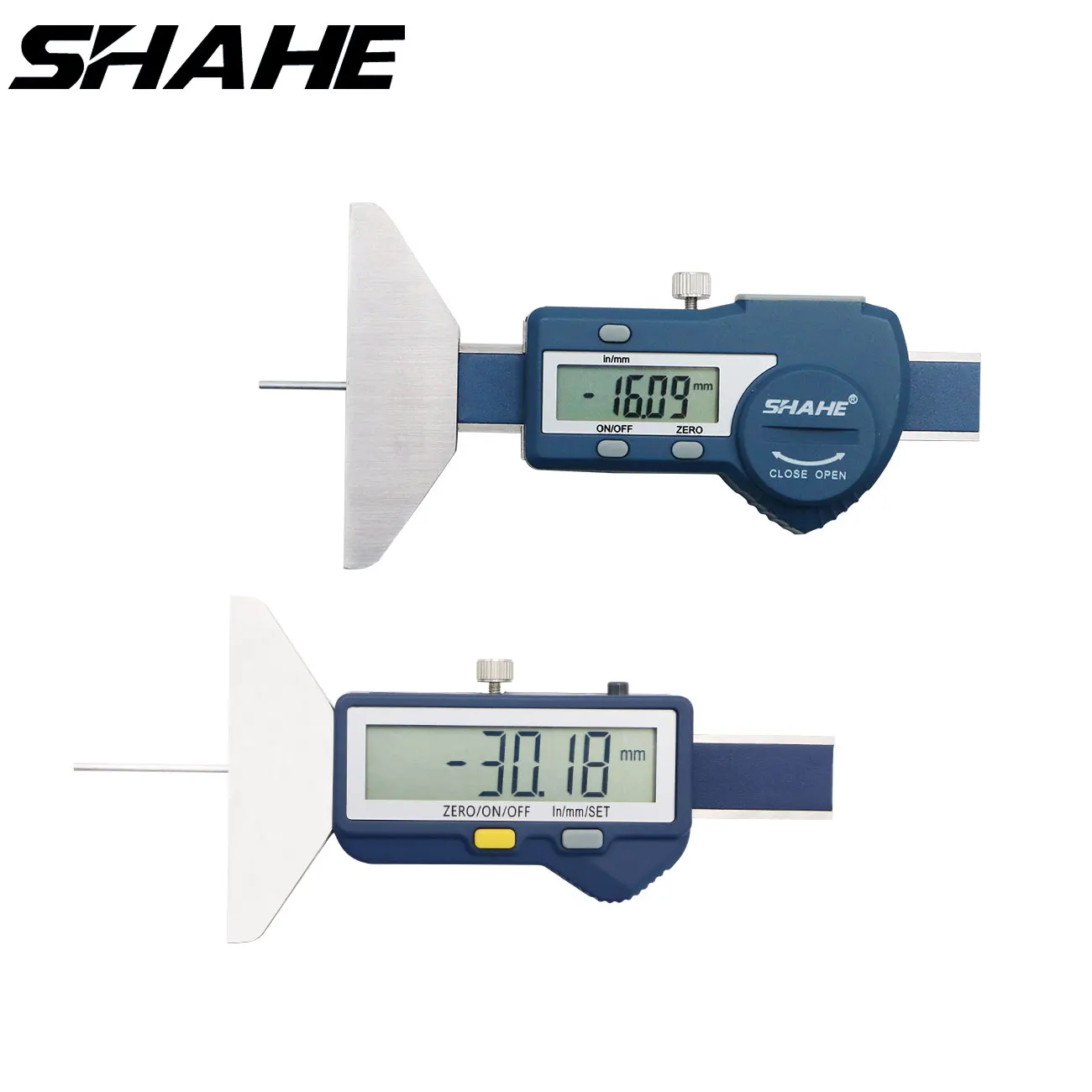 Shahe 0-25/0-50mm miernik grubości bieżnika opon metalowy pręt cyfrowy głębokościomierz opon LCD do opona samochodowa narzędzia mierniczego