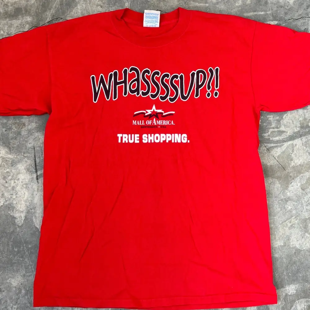 Vintage 2000S Mall Of America True Shopping Minnesota Tourist Souvenir Red T Shirt Large Mens H9