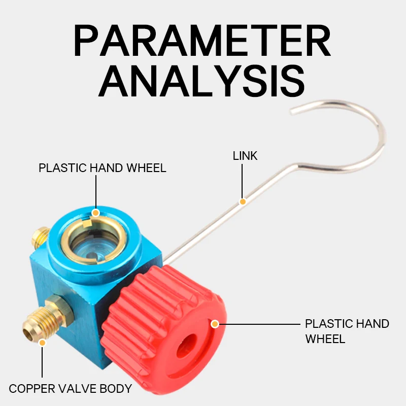 Car Household Air Conditioning with Fluorine Gauge Pressure Gauge Refrigerant Dual Gauge Valve Body Accessories Switch Assembly