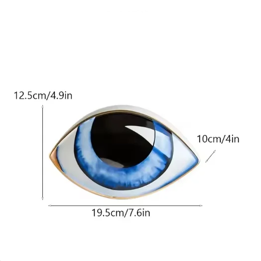 2024 New Ceramic Devil\'s Eye Figurine Home Decor Eye Ornament Sculpture Statue Study Room Abstract Decoration Gift Giving