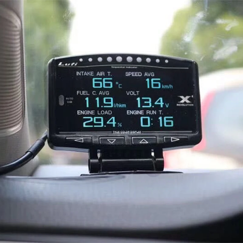 Lufi X1 Gauge Automobile Smart OBD 2 Auto Meter Speedometer Mini Lufi X1 Digital Oil Pressure Turbine Car Gauge OBD 2 Monitor 1