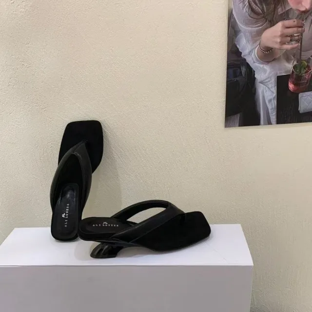 Mid Heels Women Flip Flops Fashion Wedges Woman Slippers 2026 Summer New Shoes Elegant Sandals Casual Pumps Dress Zapatos Mujer
